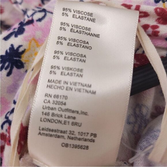 Free People NWT Vibe Check Wide Leg Jumpsuit Tea Ditsy Shell Combo Floral Small - Picture 11 of 11